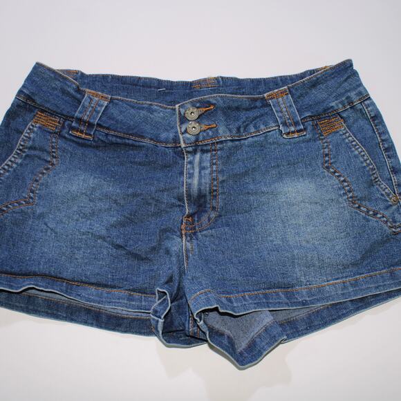 Y2K 725 Originals Medium Wash Micro Shorts Size 13 - Picture 1 of 5